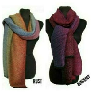 Extra plush ripple textured blanket scarf/wrap